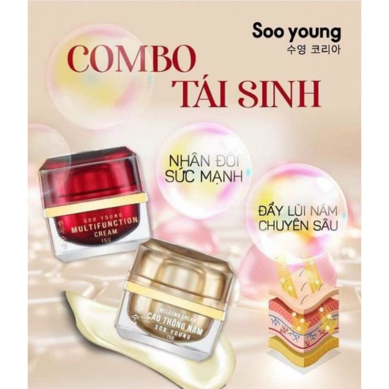 Combo Kem Face Hàn SooYoung và Cao Thông Nám Soo Young