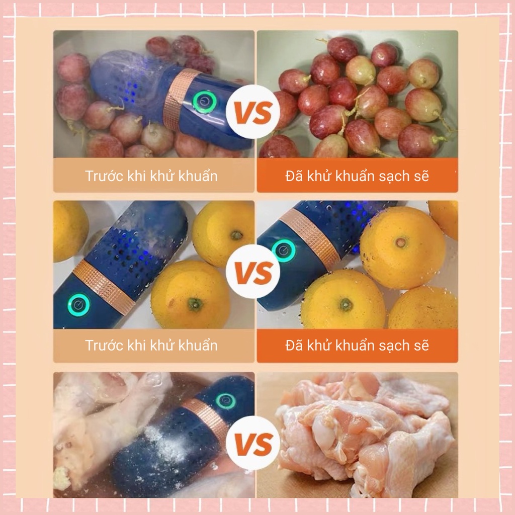 Máy khử khuẩn thực phẩm khử trùng rau củ quả, Máy Khử trùng thực phẩm khử độc đồ dùng, thực phẩm - Hàng Nội Địa