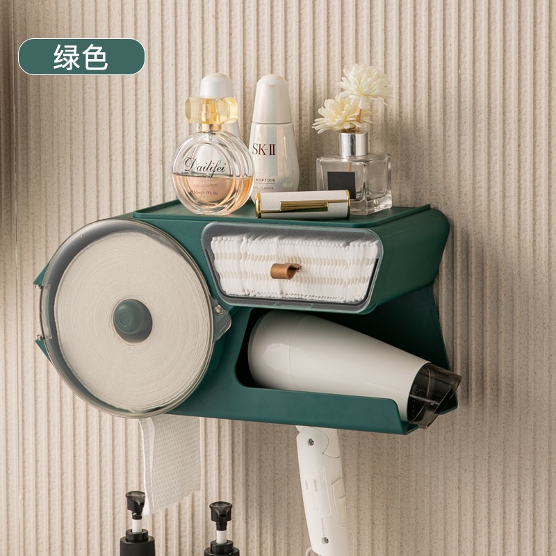 Giá Đỡ Cuộn Giấy Vệ Sinh Kèm Móc Treo Tiện Dụng Cho Phòng Tắm