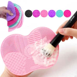 [Hàng mới về] Thảm silicon làm sạch cọ trang điểm có giác hút tiện dụng