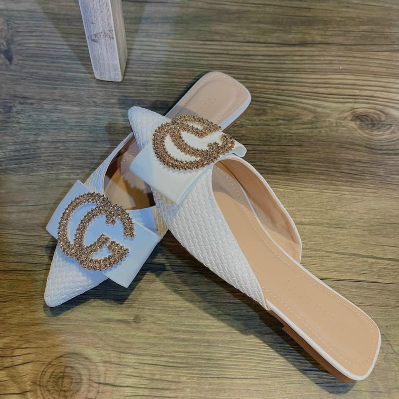 Giày sục đế bệt da chiếu khoá GGcha/ne  hót chất xịn đẹp chuẩn from .