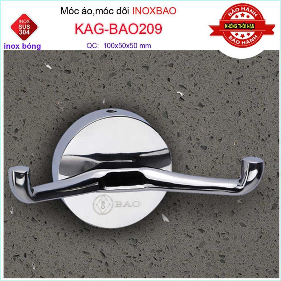 Móc treo đồ cao cấp Inox Bảo, móc áo Inox SUS304 KAG-BAO209