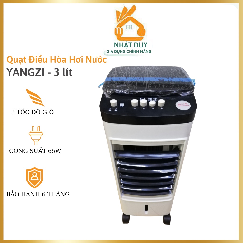Quạt Điều Hòa Hơi Nước Mini YANGZI 3 lít, tặng 2 cục đá khô [Bảo hành 6 tháng]