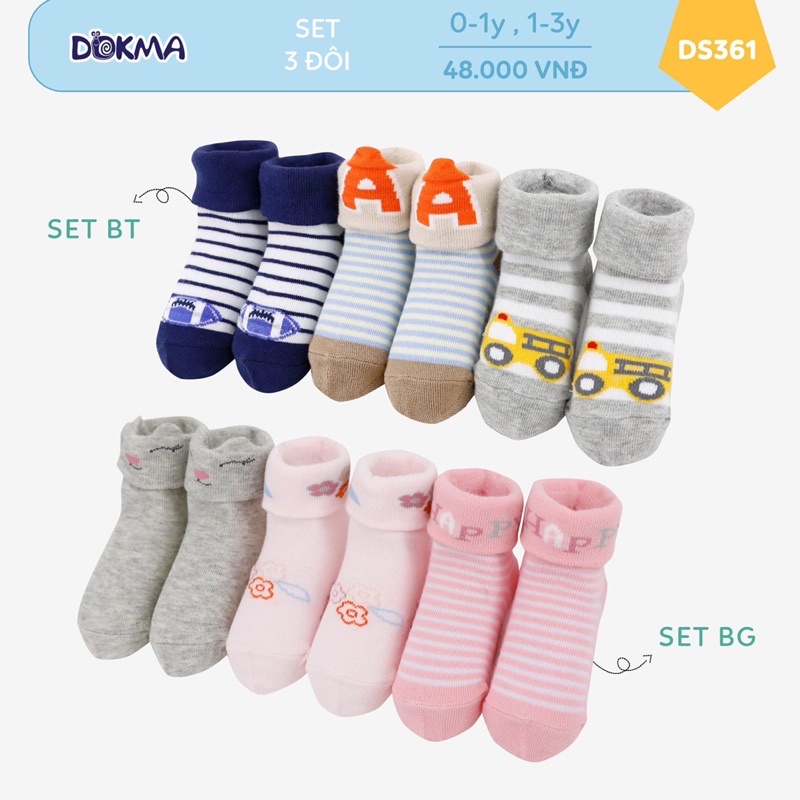 [DOKMA] Tất cho bé 0-3 tuổi chất liệu dệt len