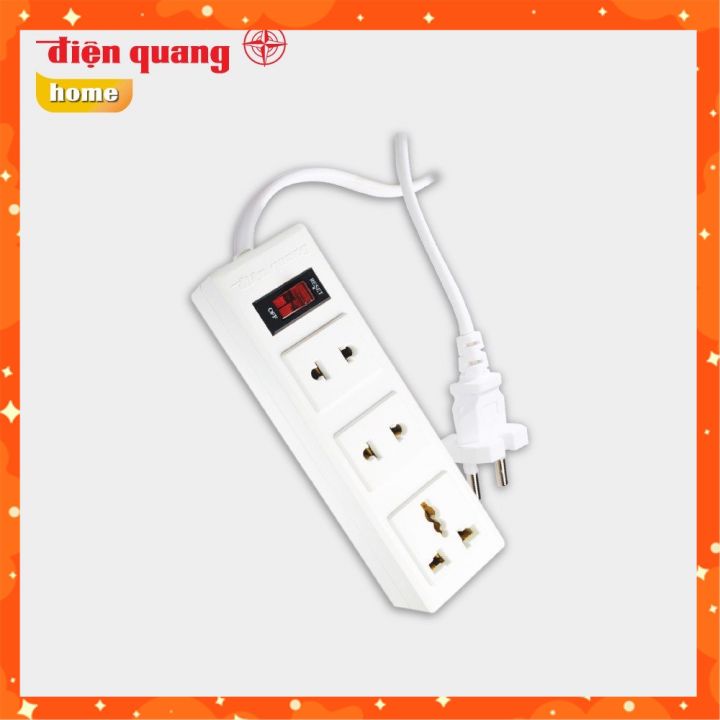 Ổ cắm điện Điện Quang 3 lỗ 2 chấu dây 2 mét và 5 mét