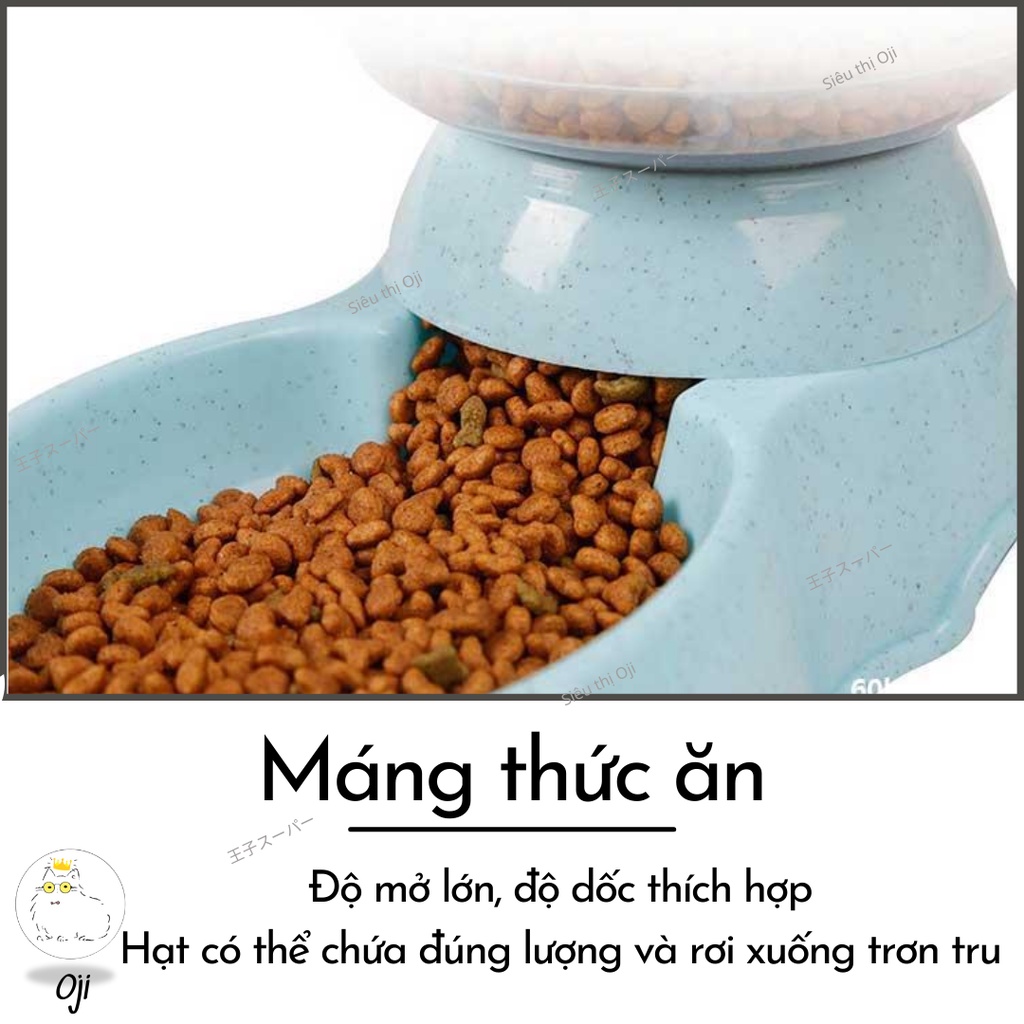 Bát ăn, bình nước tự động cho chó mèo, bình chứa kích thước lớn 3.5 lít