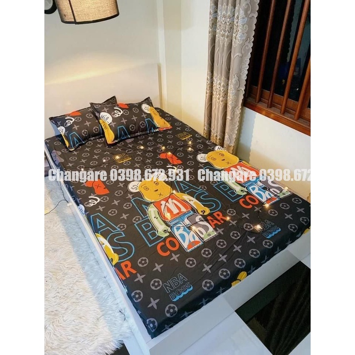Bộ ga gối m6/m8 drap giường poly, ga trải giường + 2 vỏ gối nằm đơn giản chọn mẫu