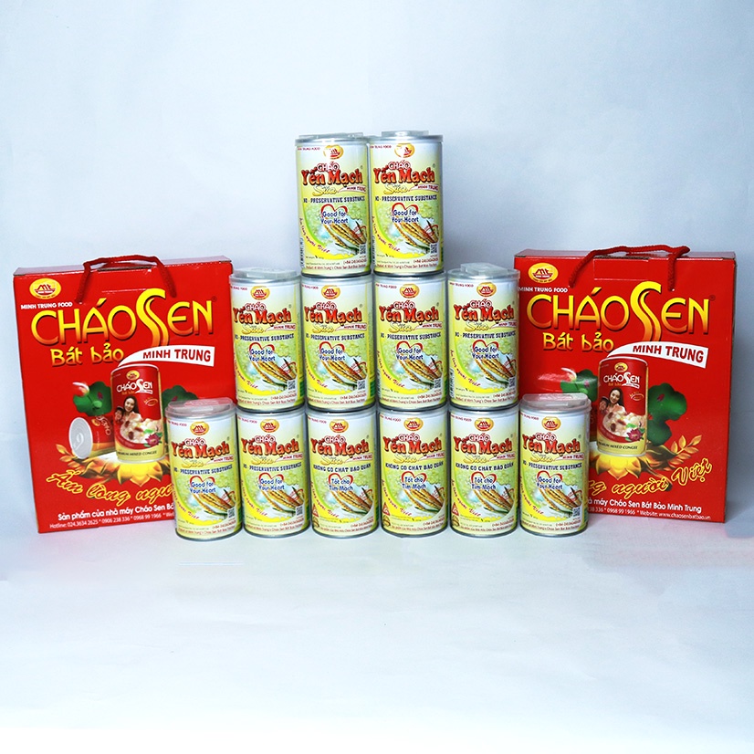 Cháo yến mạch sữa Minh Trung combo 3 lon hộp 365g