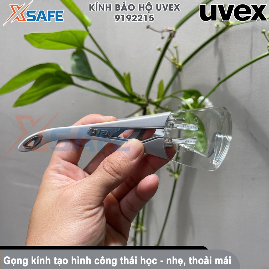 Kính bảo hộ UVEX PHEOS GUARD 9192215 chống bụi, không đọng sương, trầy xước, ngăn chặn tia UV, dùng đi xe máy, làm việc