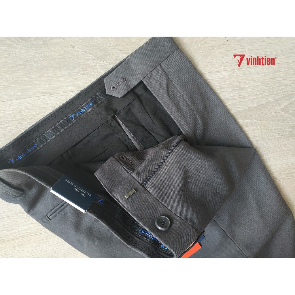 Quần Tây Nam Vĩnh Tiến Ống Đứng Màu Xám Đen Cao Cấp | BigBuy360 - bigbuy360.vn