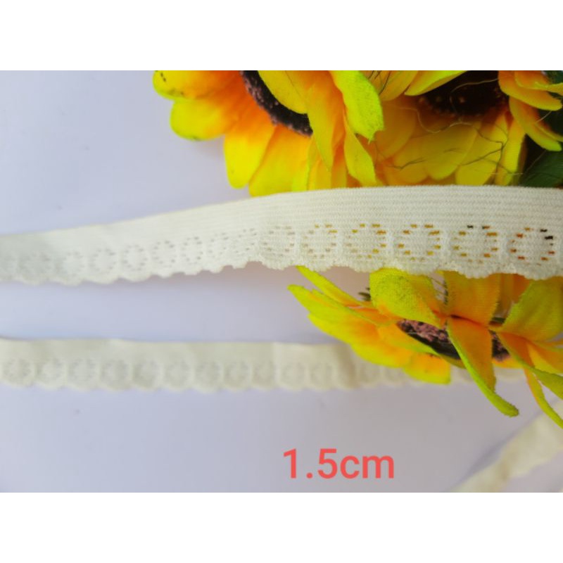 2m  và 4m dây ren thun viền quần lót bản 1.5cm các màu xinh xắn