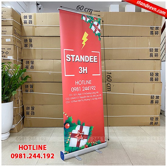 Standee cuốn nhôm cao cấp 0.6x1.6m Siêu bền | Standee 3H