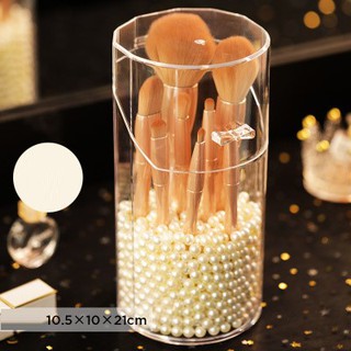 Hộp đựng cọ nhỏ núm dẹt (Tròn) + Hạt be HC08