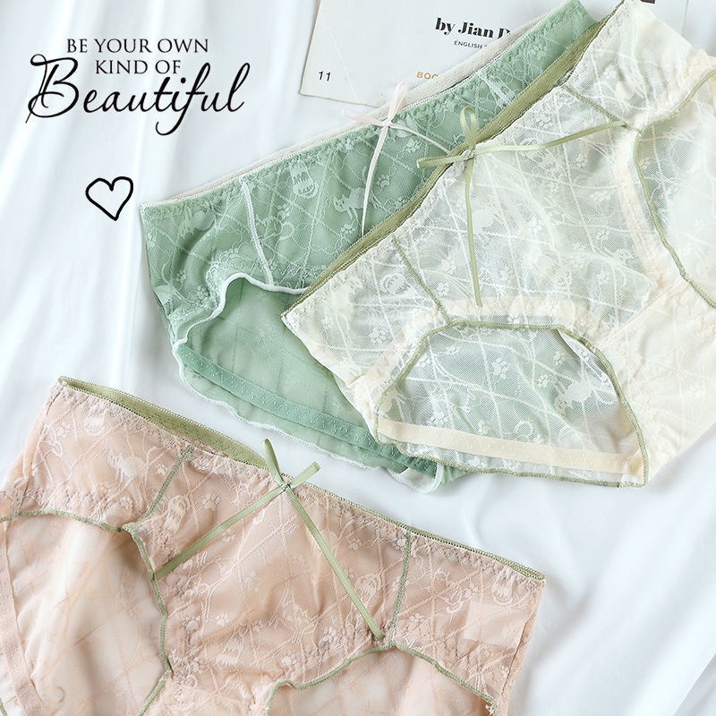 Quần Lót Nữ Phối Ren Thoáng Khí Dễ Thương