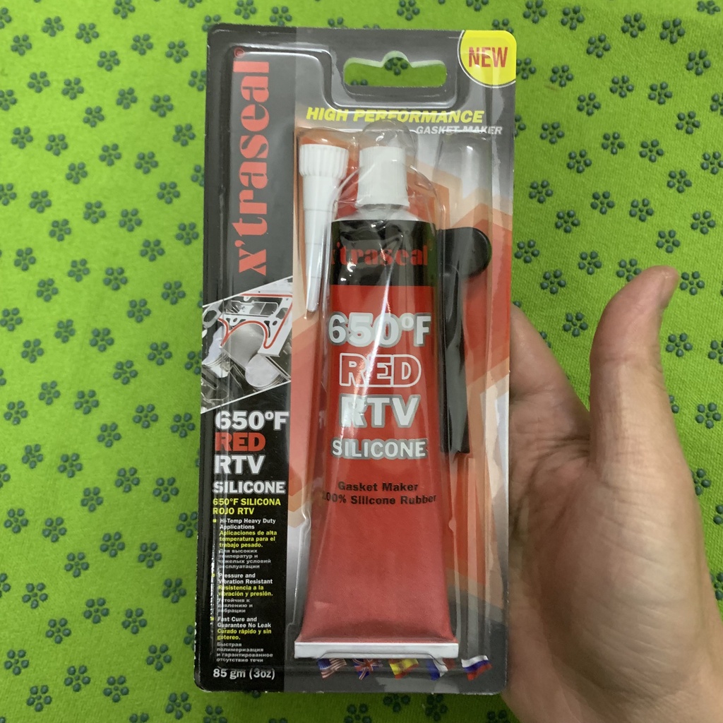 Keo tạo gioăng ron X’traseal 650°F Red RTV Silicone 85gr