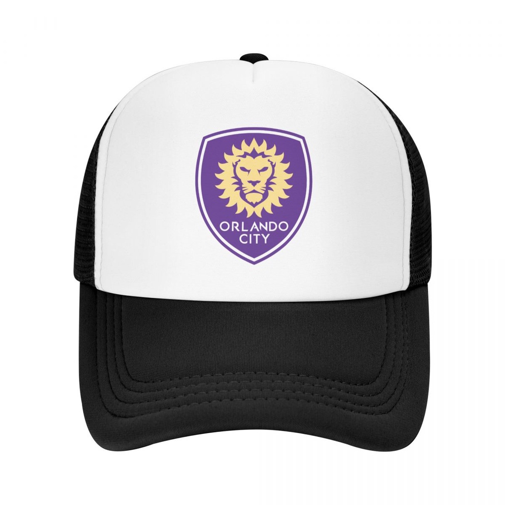Orlando City SC Logo Người Lớn Lưới Mũ Trucker Nam Nữ Vành Phẳng Mũ Bóng Chày Lưới Độ Cứng Cao Có Th