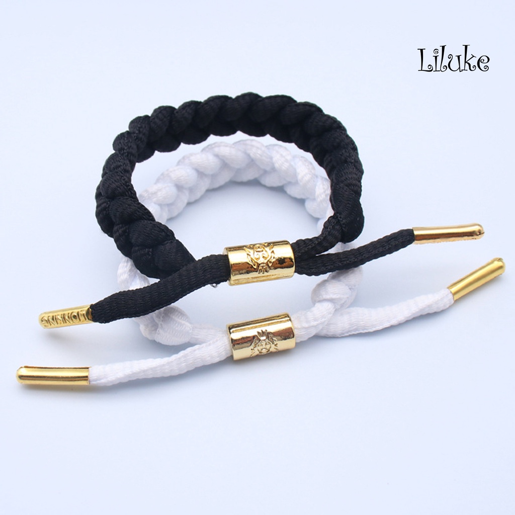 Vòng Tay Dây Bện Màu Trơn Phản Quang Điều Chỉnh Được Thời Trang