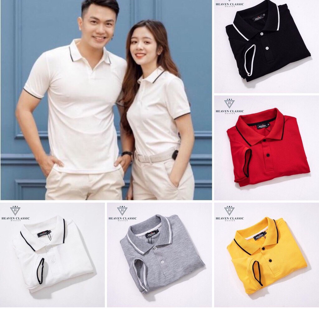 Áo polo nam nữ-cổ bẻ phối viền tinh tế,áo phông nam nữ - PANDO FASHION AP41