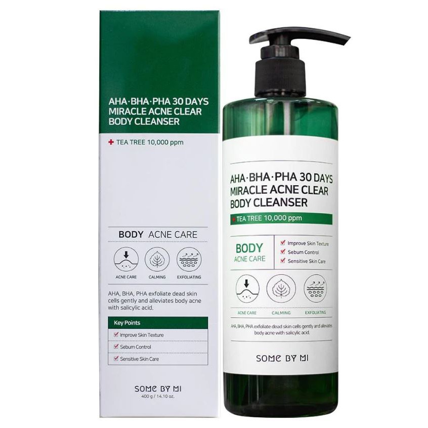 Sữa Tắm Giảm Mụn Lưng Some By Mi AHA-BHA-PHA 30 Days Miracle Acne Clear Body Cleanser 400g