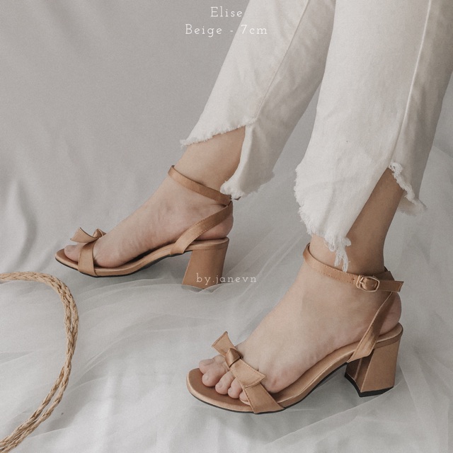 Elise sandal lụa Satin - giày thiết kế By Jane