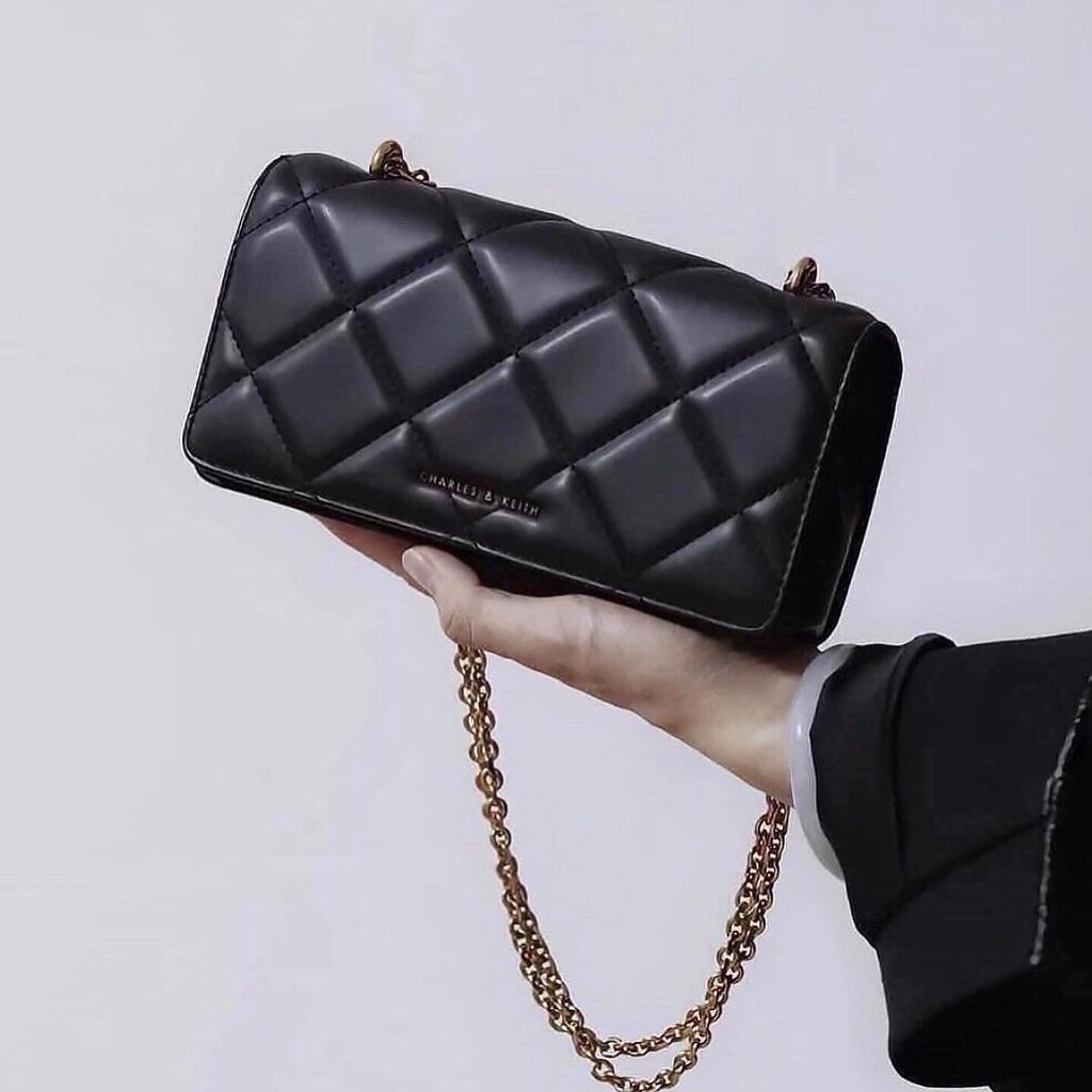 Túi C&K thời trang ô trám dây xích FULL BOX