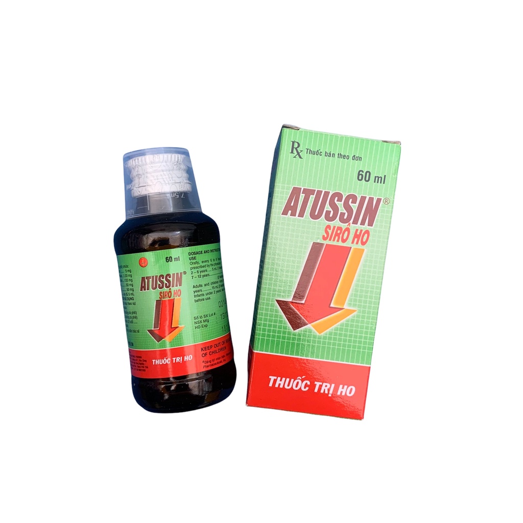 ATUSSIN Siro ho  hỗ trợ giảm ho, giảm viêm họng cho bé