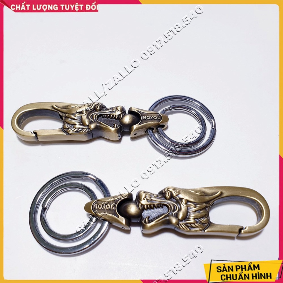 Móc Khóa Đầu Rồng BoYou - Móc khóa vào đai nịt quần (giá 1 chiếc) Ảnh thật Sp