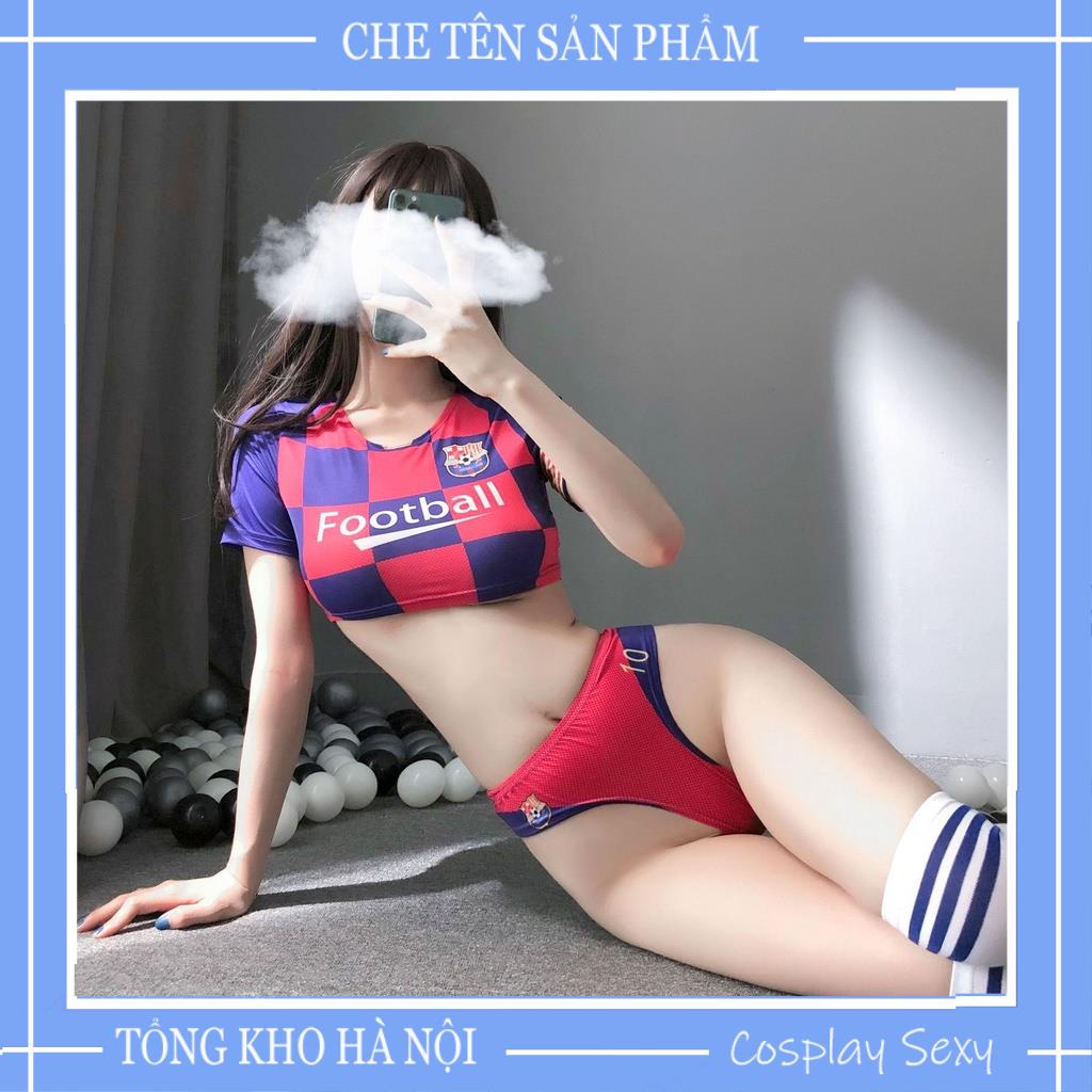 Cosplay Sexy Bóng Đá Basketball - Bộ Đồ Ngủ Cosplay Thể Thao Tiếp viên croptop gợi cảm sexy, Ivyshop