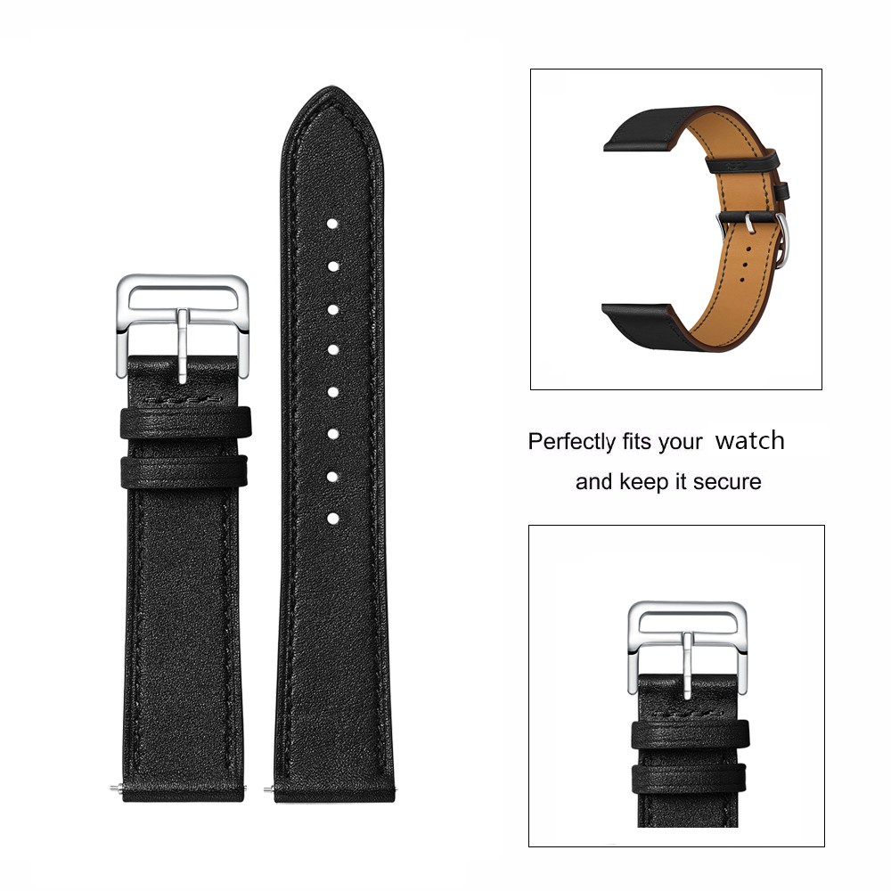 20mm Leather Strap Bracelet Replacement Band for Xiaomi Huami Amazfit Bip U Pro Bip S Lite GTS 2 Mini GTR 42mm