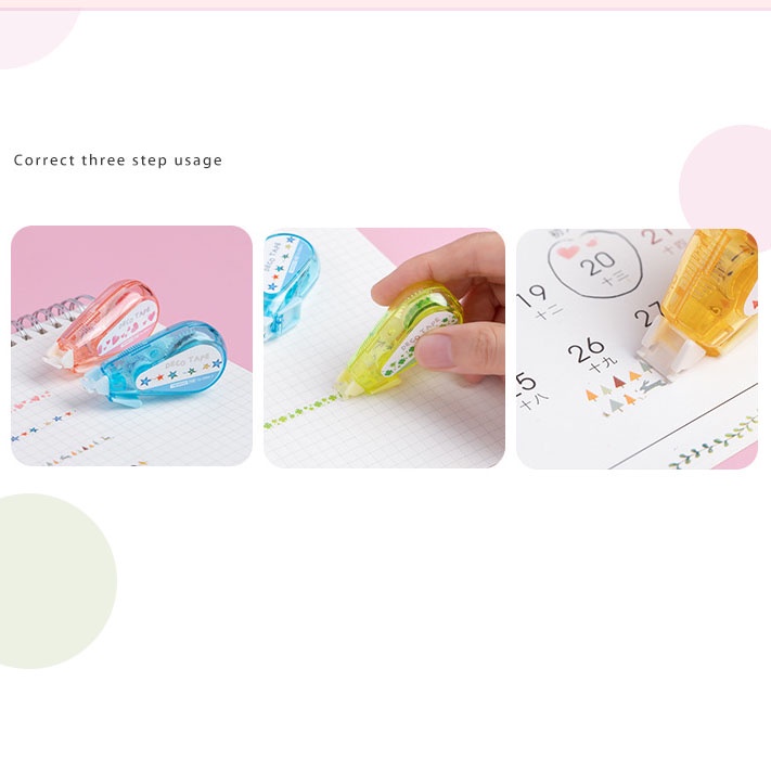 Bút Xóa Kéo Mini Họa Tiết Hoạt Hình Sáng Tạo Trang Trí Sổ Tay Nhật Ký DIY