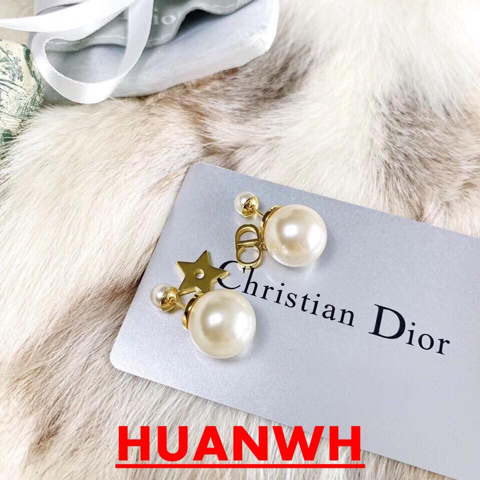 Dior Bông Tai Hình Ngôi Sao Đính Ngọc Trai Thời Trang 2019