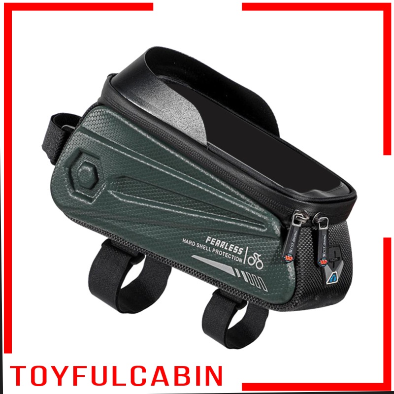 Túi Đựng Đồ Màu Đen Có Thể Chạm Màn Hình Cảm Ứng Gắn Khung Trước Xe Đạp