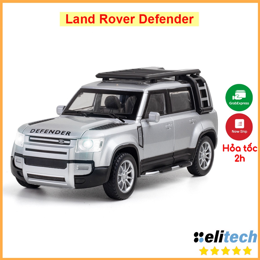 Mô hình xe Land Rover Defender tỷ lệ 1:24 thân xe hợp kim chắc chắn có đèn âm thanh