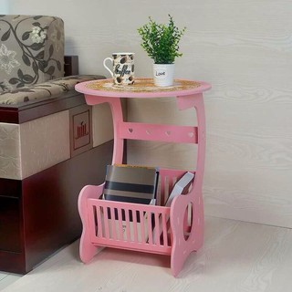 Kệ bàn tròn để đầu giường + tặng kèm khăn trải bàn