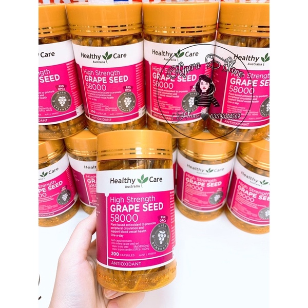 Tinh chất Nho Healthy care Grape Seed 58000 200 viên
