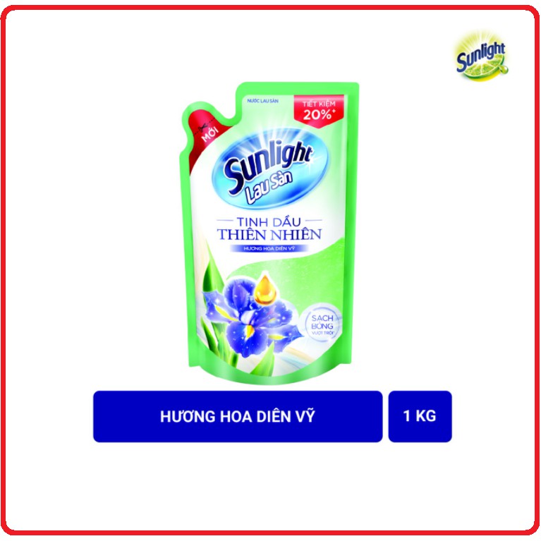 Nước Lau Sàn SUNLIGHT Tinh Dầu Thiên Nhiên Túi 1Kg