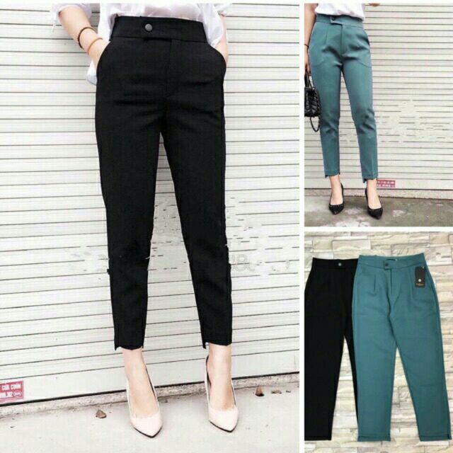 Quần baggy gấu lệch