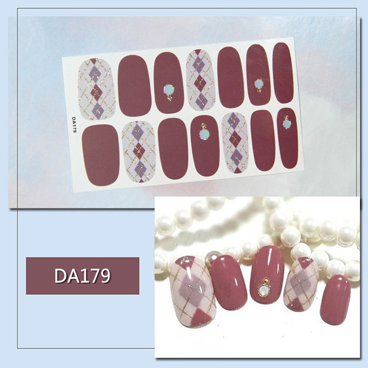 Nail Wraps Set Dán móng tay 14 miếng nhiều mẫu DA161-180