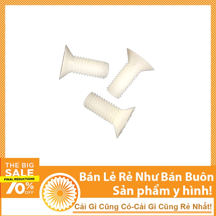Vít Nhựa M3 8mm Đầu Bằng Chữ Thập Chìm