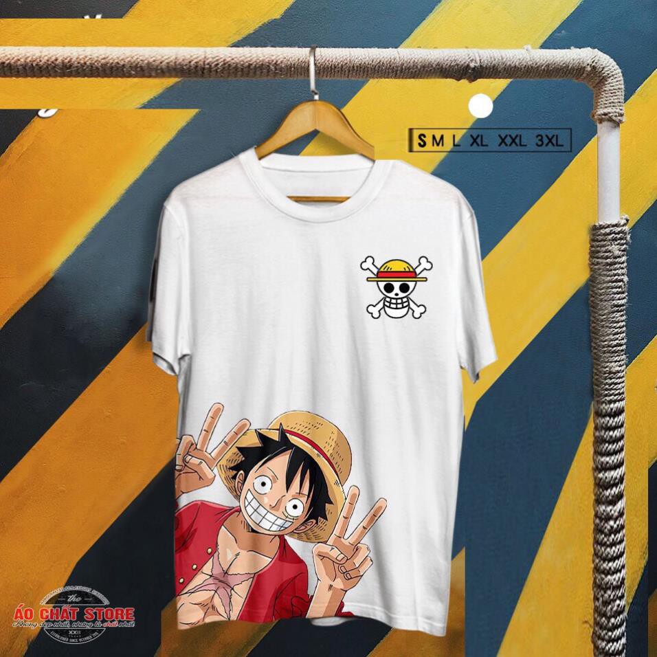 SALE- (VIDEO + ẢNH THẬT) BST 7 ÁO LUFFY MŨ RƠM CỰC ĐẸP | ÁO ONE PIECE ĐẢO HẢI TẶC TRUY NÃ LUFFY WANTED TSHIRT - áo HOT