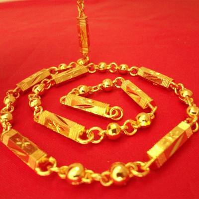 Dây chuyền, Vòng cổ mạ vàng 18k chuẩn ITALY ống trúc khắc rồng cực sang chảnh