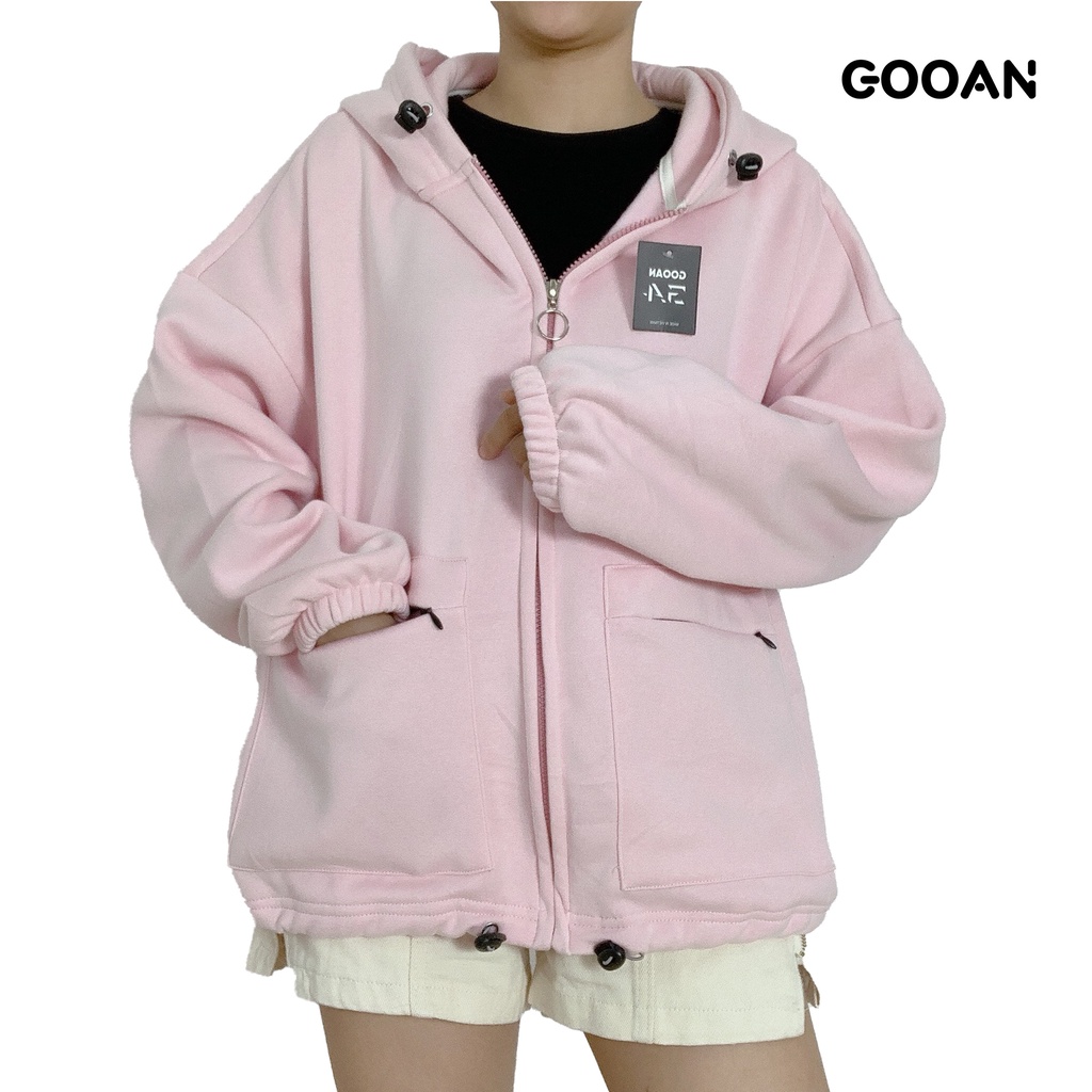 Áo khoác nữ nỉ chống nắng form rộng Popy ulzzang unisex -Gooan