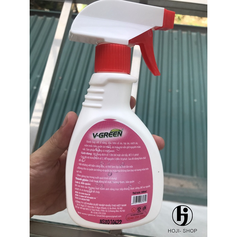 Tẩy Quần Áo Đa Năng V-GREEN 300ml