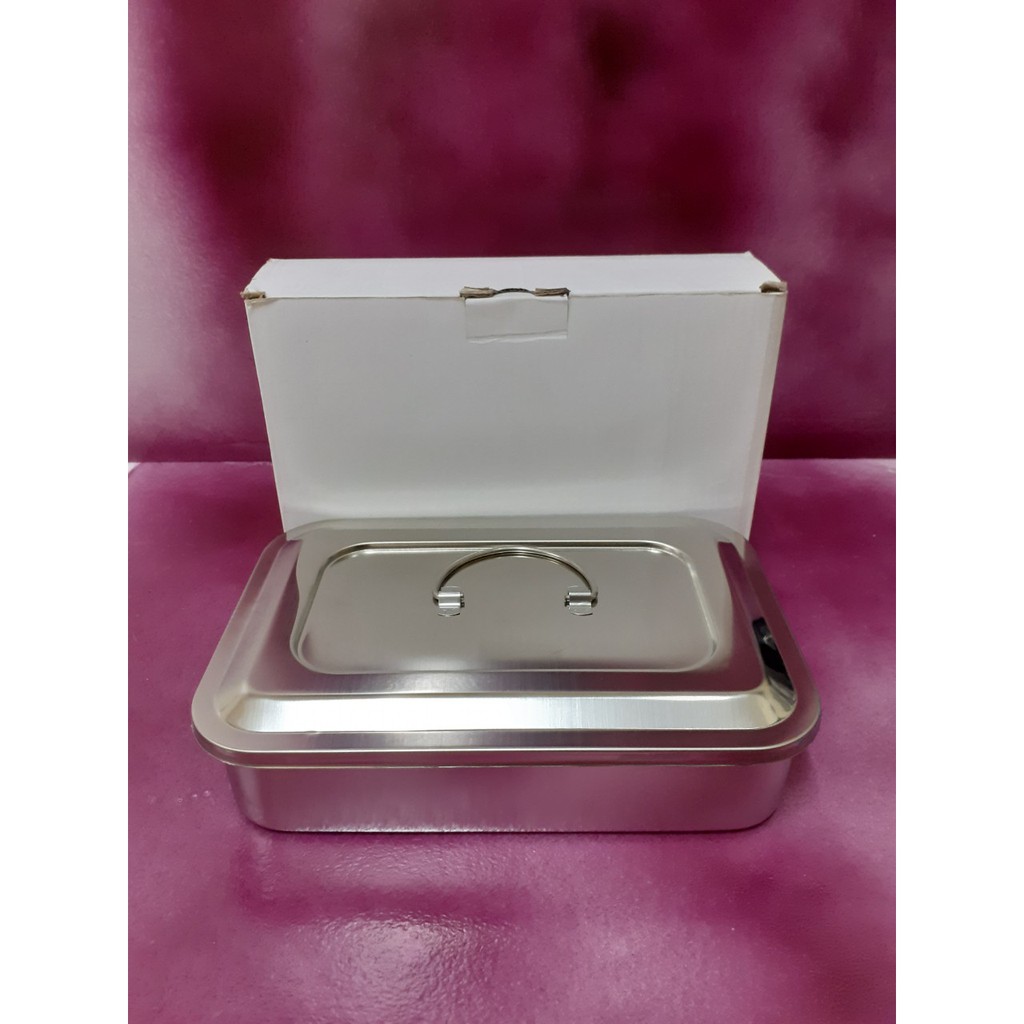 Hộp Hấp dụng cụ y tế Inox Chữ Nhật - hộp sản  Loại  Có quai xách