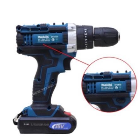 Máy khoan Makita 36V 3 Chức Năng, 24 Phụ kiện, khoan tường bắn vít - Hàng Loại 1 lõi đồng không chổi than .Hàng Cao Cấp
