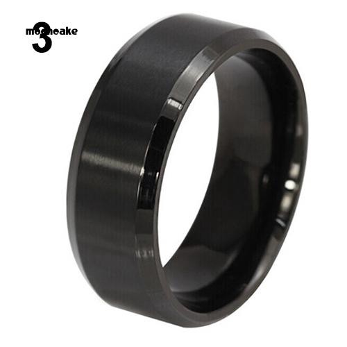 Nhẫn titan cá tính bản 8mm thời trang unisex