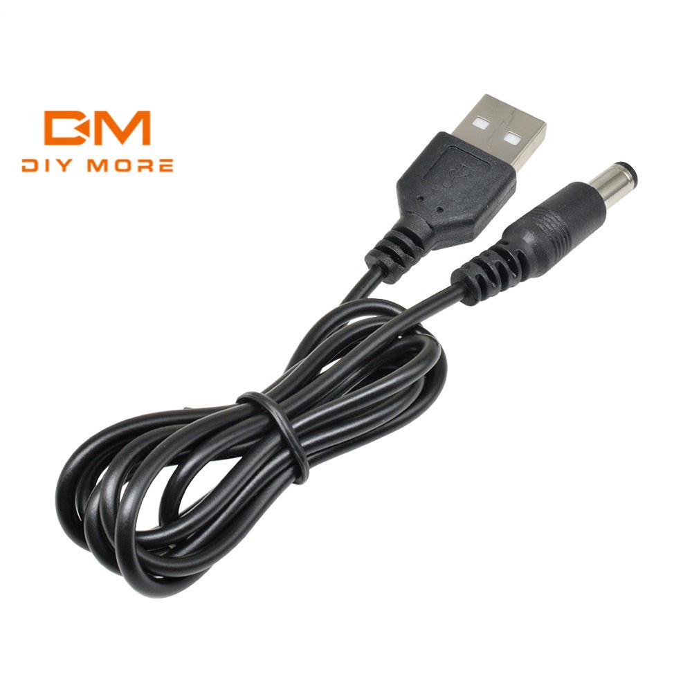 Dây cáp sạc chuyển đổi nguồn DIYMORE USB 2.0 sang DC 5.5mm x 2.1mm cho bộ sạc nguồn