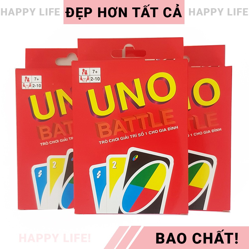 Đồ chơi thẻ bài UNO giấy cứng 108 lá Việt hóa kèm hướng dẫn - Trò chơi giải trí số 1 cho gia đình