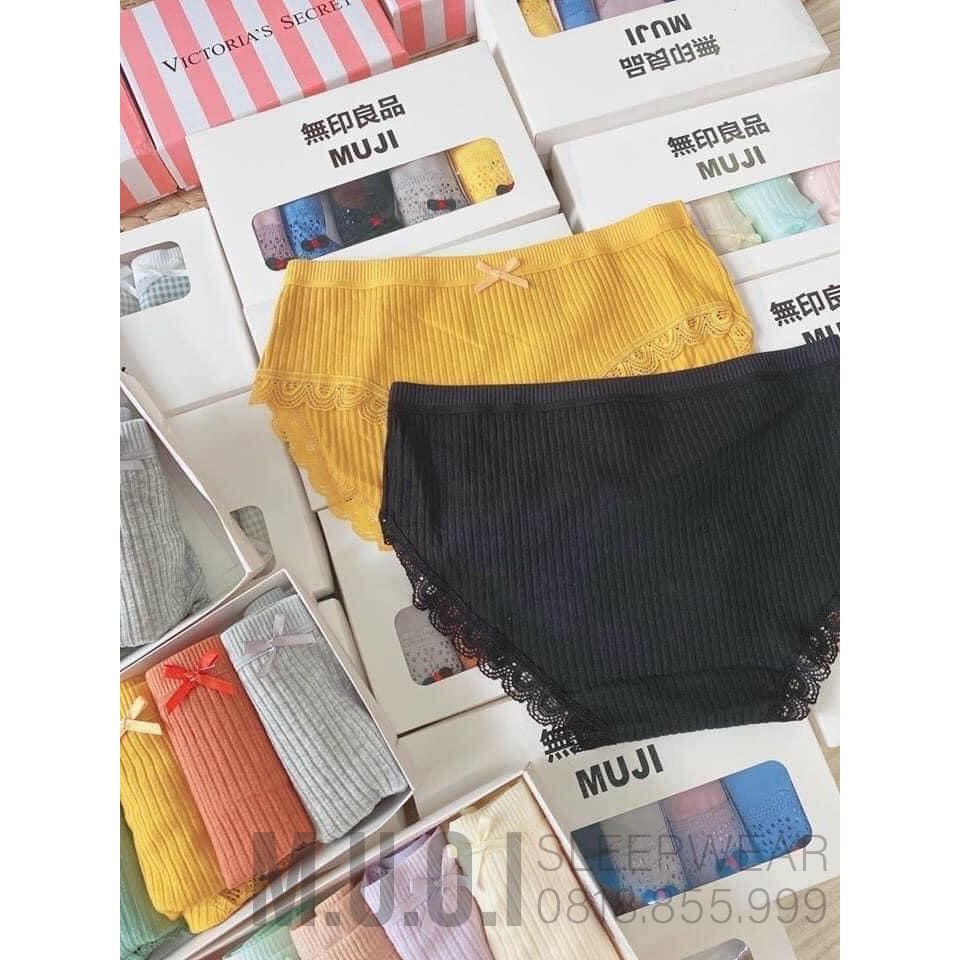 QL02 -Quần Lót Nữ Cotton viền ren gân tăm kháng khuẩn hoạ tiết viền ren sexy - Hàng có sẵn( video+ ảnh thật) | BigBuy360 - bigbuy360.vn