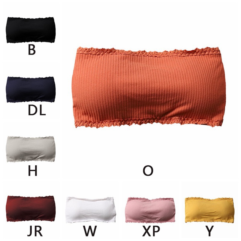 Áo lót ống phối ren bằng cotton thoáng khí dành cho nữ | BigBuy360 - bigbuy360.vn